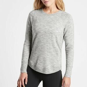 Athleta Mindset Sweatshirt Pullover Shirt Heather Grey Size Small